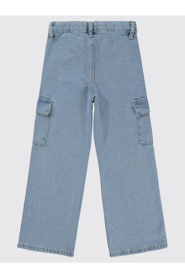 Kız Çocuk Pantolon 6-9 Yaş Açık Mavi - Paket