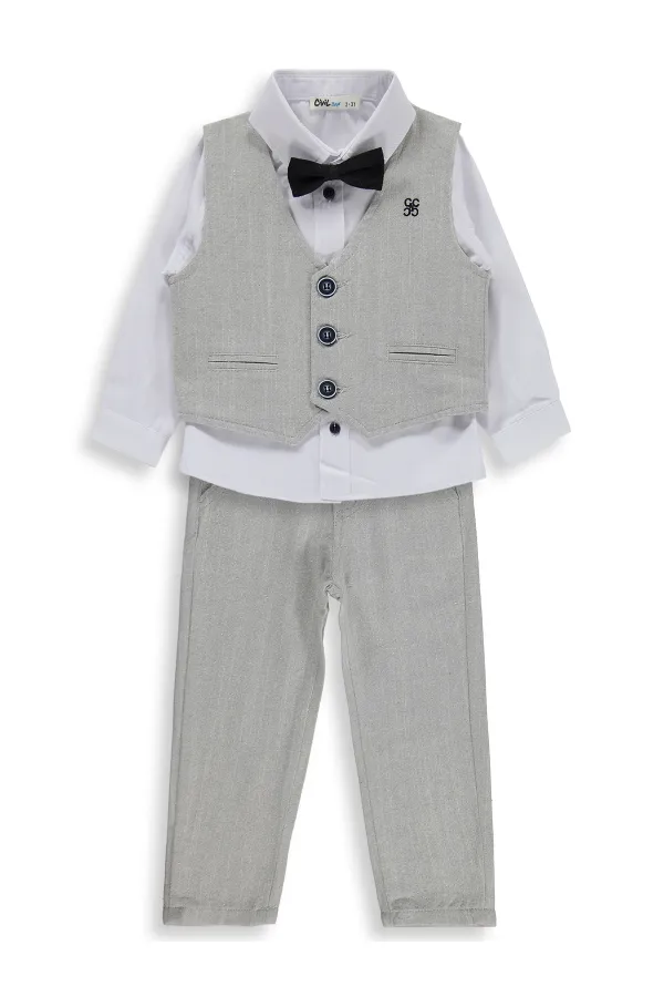 Erkek Çocuk Takım 2-5 Yaş Gri - Paket