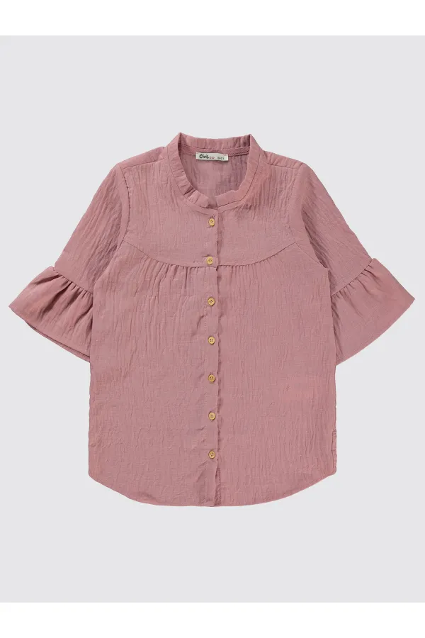 Kız Çocuk Gömlek 10-13 Yaş Pudra - Paket