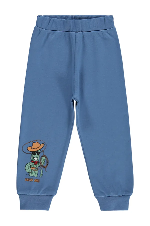 Erkek Çocuk Eşofman Altı Km 2-5 Yaş İndigo - Paket