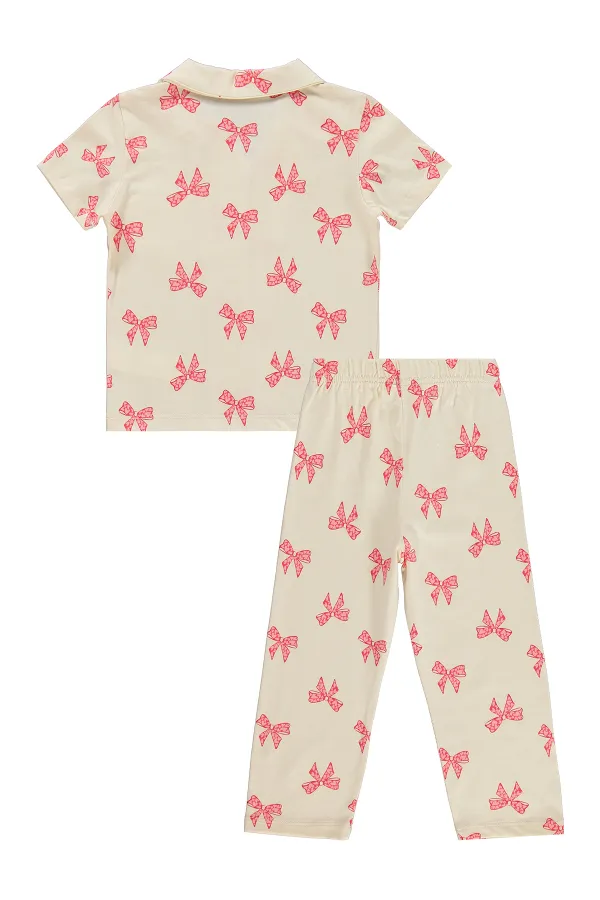 Kız Çocuk Pijama Takımı 6-9 Yaş FilDişi - Paket