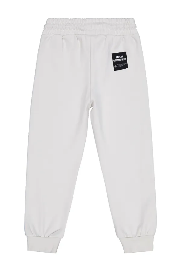 Bas de survêtement garçon 6-9 ans Gris clair - Lot