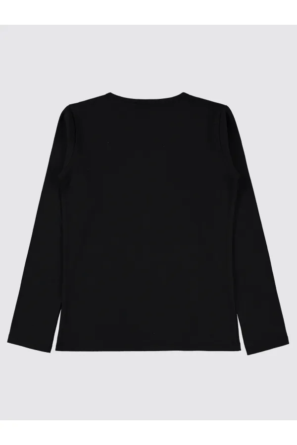 Sweat-shirt noir pour fille de 10 à 13 ans - Emballage