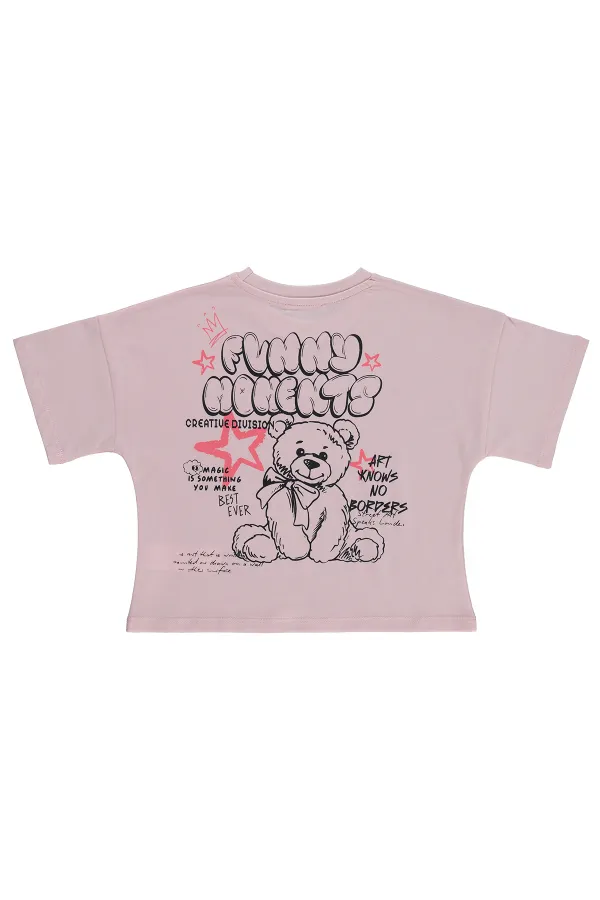 T-shirt fille, 6-9 ans, rose poudré - Lot T-shirt fille, 6-9 ans, rose poudré - Lot