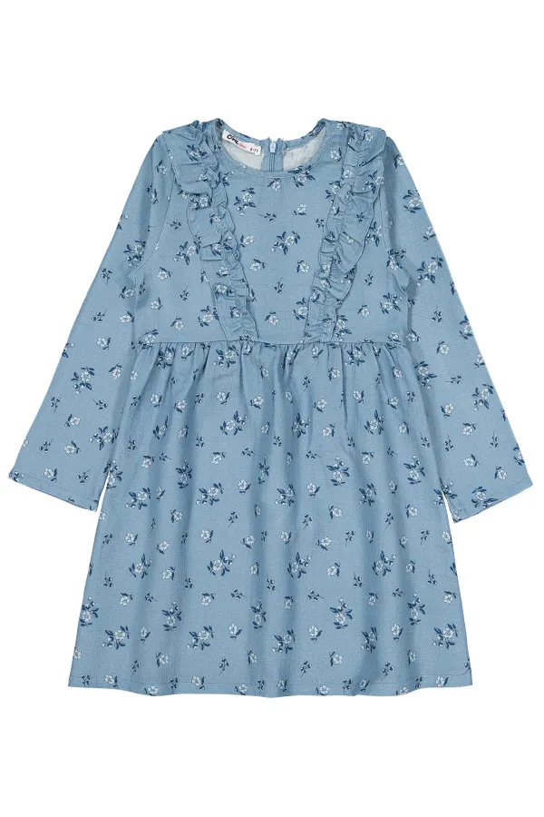 Ensemble gilet et robe bleu pour fille de 6 à 9 ans - Paquet