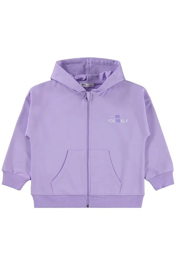 Kız Çocuk Hırka 6-9 Yaş Koyu Lila - Paket