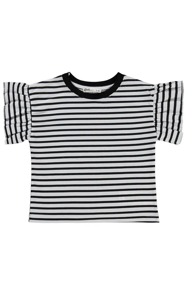 Lot de t-shirts noirs pour filles, 2-5 ans