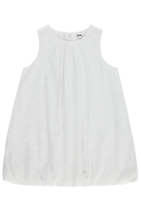 Kız Çocuk Jile ve Elbise 2-5 Yaş Kırık Beyaz - Paket