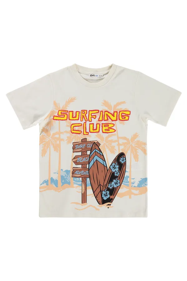 Boys' T-Shirt, Ages 10-13, Off-White - Package