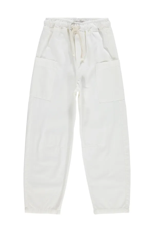 Pantalon pour fille, 10-13 ans, blanc cassé - Emballage