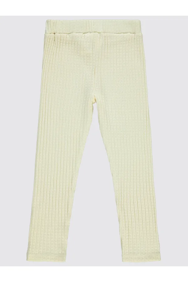 Collants pour filles de 6 à 9 ans, couleur craie - Lot