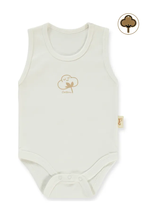 Bebek Çıtçıtlı Badi 0-24 Ay Ekru - Paket