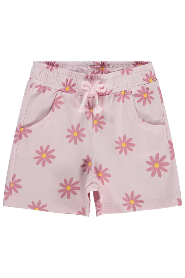 Kız Çocuk Şort 2-5 Yaş Pudra - Paket