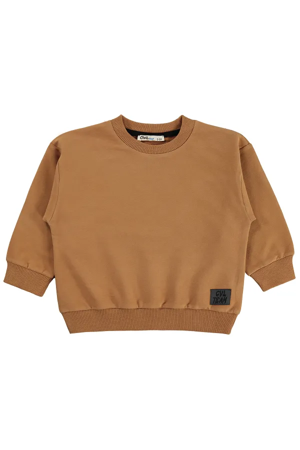 Erkek Çocuk Sweatshirt 2-5 Yaş Koyu Kahve - Paket