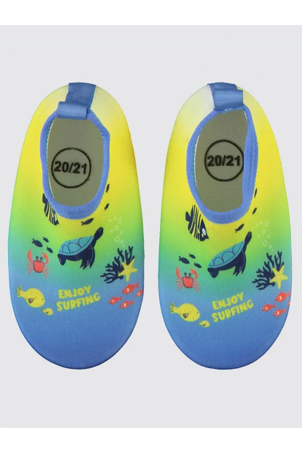 Erkek Çocuk Deniz Ayakkabısı 21-25 Numara Mavi - Paket