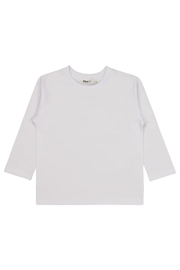 Erkek Çocuk Sweatshirt 2-5 Yaş Beyaz - Paket