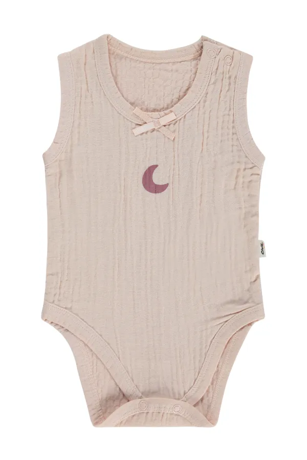 Bebek Çıtçıtlı Badi 0-24 Ay Pudra Pembesi - Paket