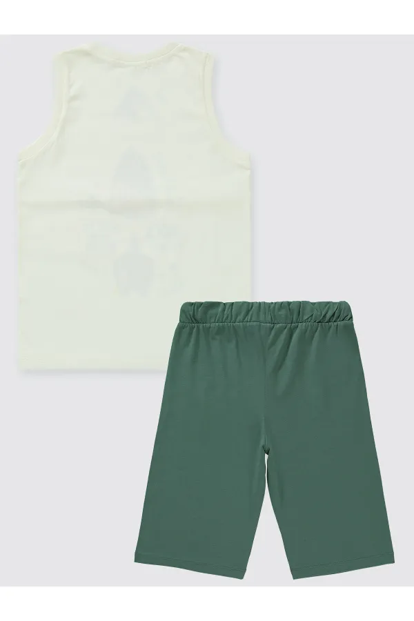 Erkek Çocuk Pijama Takımı 6-9 Yaş Ekru - Paket