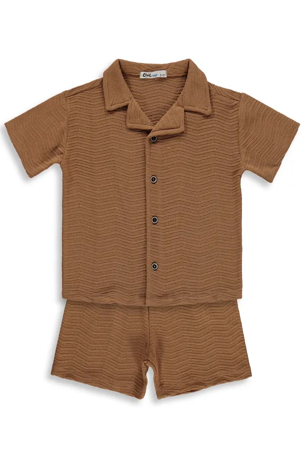 Ensemble d'équipe pour garçons de 2 à 5 ans, marron - Pack