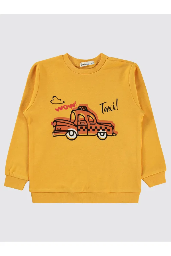Boy Sweatshirt 2-5 Years Mustard - Pack