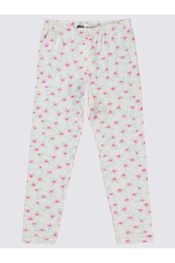 Collants pour filles de 6 à 9 ans, écru - Paquet