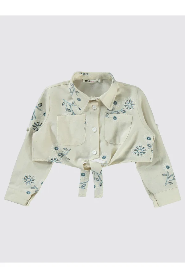 Kız Çocuk Gömlek 2-5 Yaş Turkuaz - Paket