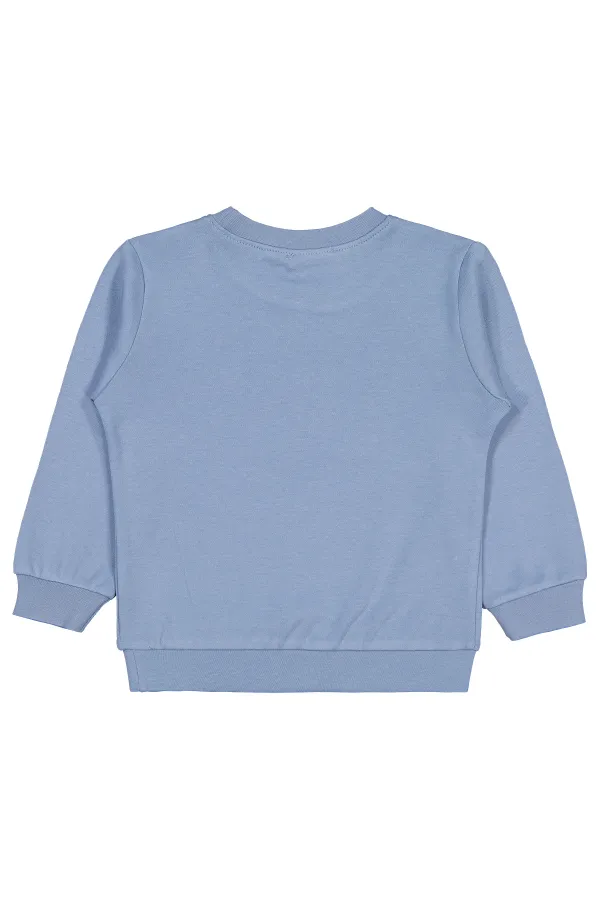 Kız Çocuk Sweatshirt Km 2-5 Yaş Mavi - Paket