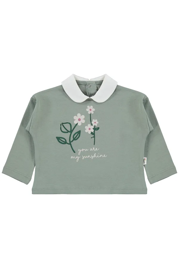 Bebek Sweatshirt 0-24 Ay Çağla Yeşili - Paket