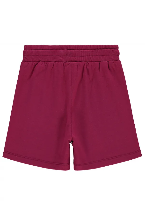 Shorty garçon prune 6-9 ans - Paquet