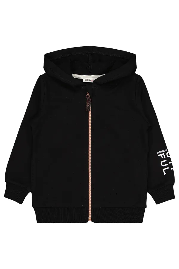 Gilet noir pour fille de 2 à 5 ans - Emballage