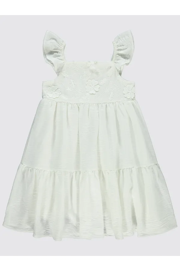 Ensemble gilet et robe pour fille de 6 à 9 ans, couleur écru - Pack