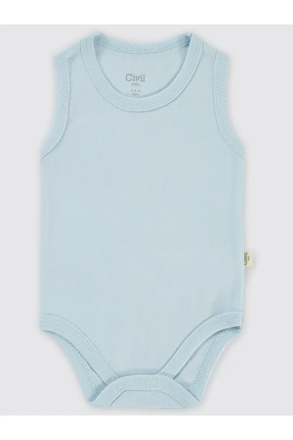 Bebek Çıtçıtlı Badi 0-24 Ay Mavi - Paket