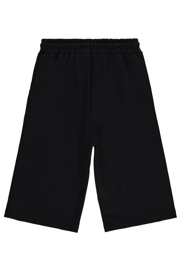 Pantalon Capri pour filles, 10-13 ans, noir - Lot