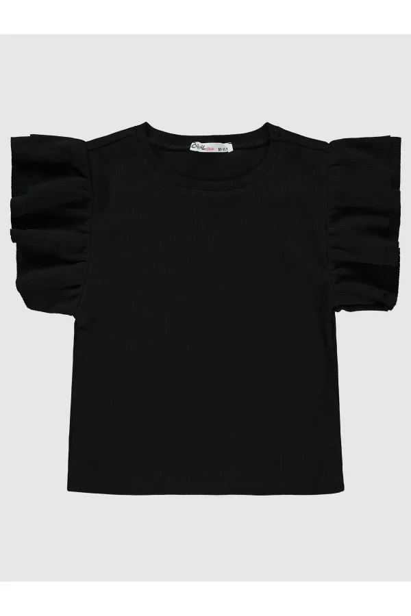 Girls' T-Shirt 10-13 Years Old Black - Pack
