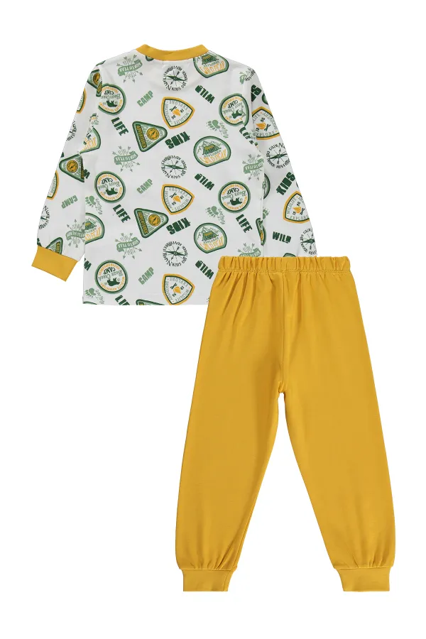 Ensemble pyjama garçon 2-5 ans moutarde - Lot Ensemble pyjama garçon 2-5 ans moutarde - Lot