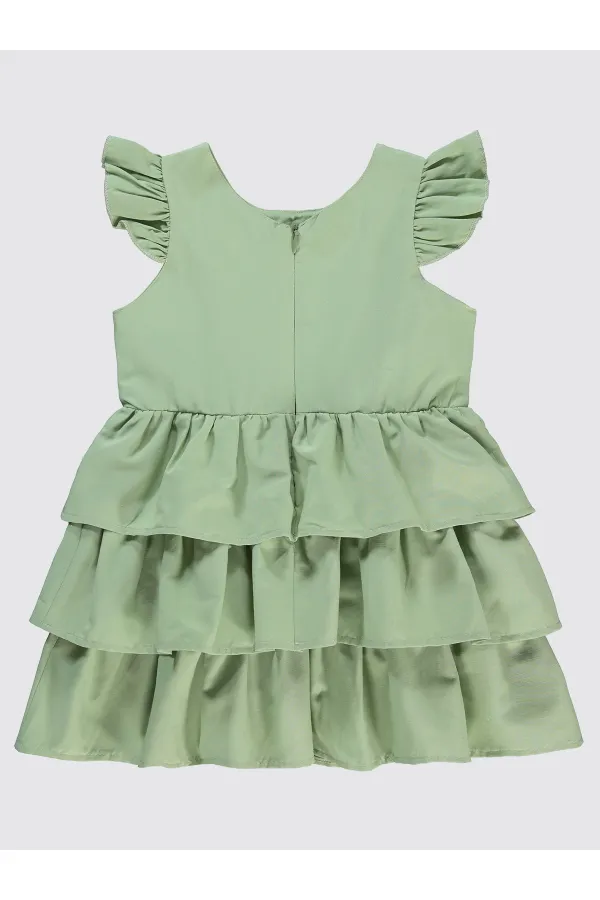 Girl's Vest and Dress Ages 2-5, Almond Green - Package