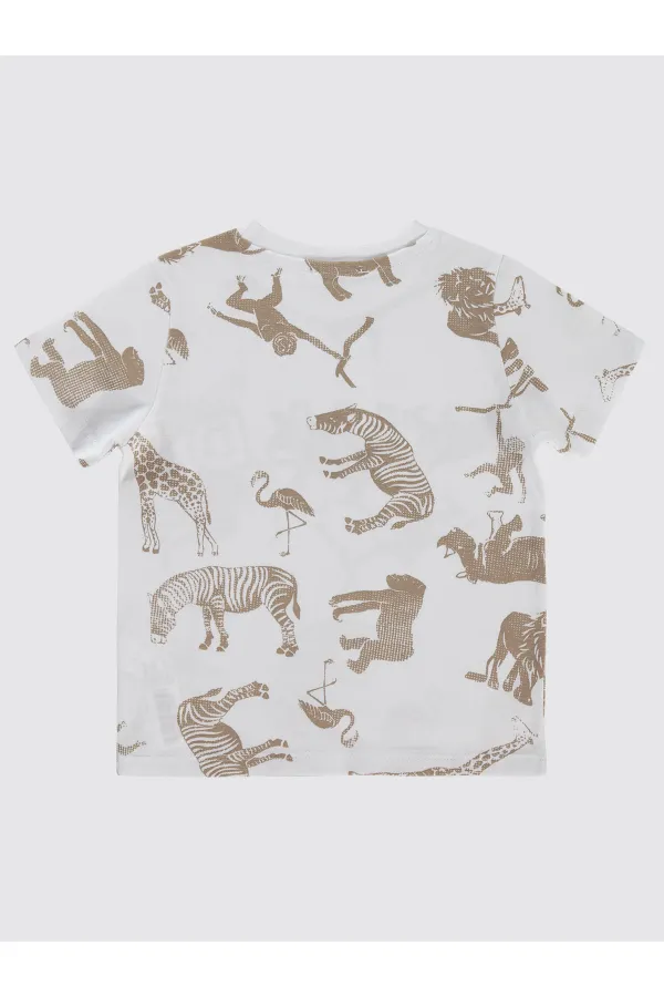 Erkek Çocuk Tişört 2-5 Yaş Ekru - Paket