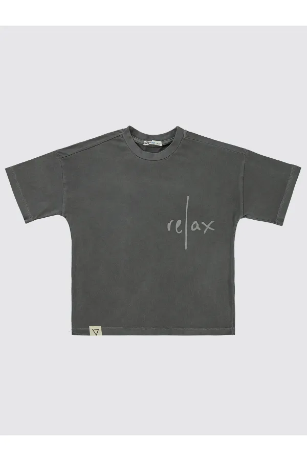 T-shirt garçon 6-9 ans anthracite - Emballage