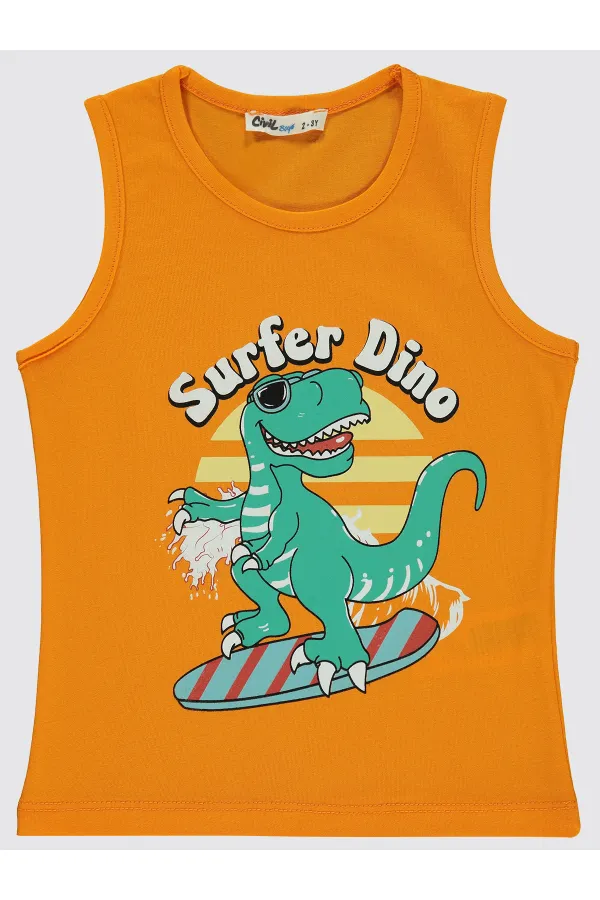 Boys T-Shirt 2-5 Years Old Light Orange - Package