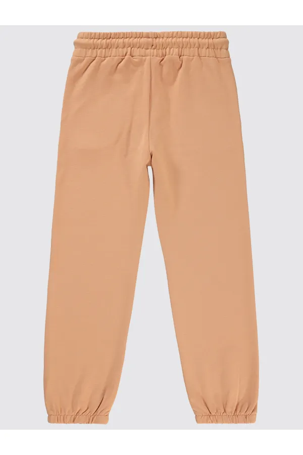 Bas de survêtement fille 10-13 ans, couleur terre cuite italienne - Emballage