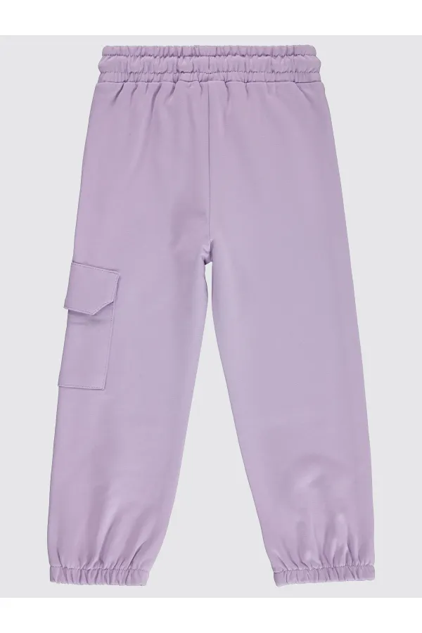 Kız Çocuk Eşofman Altı 2-5 Yaş Dijital Lavanta - Paket