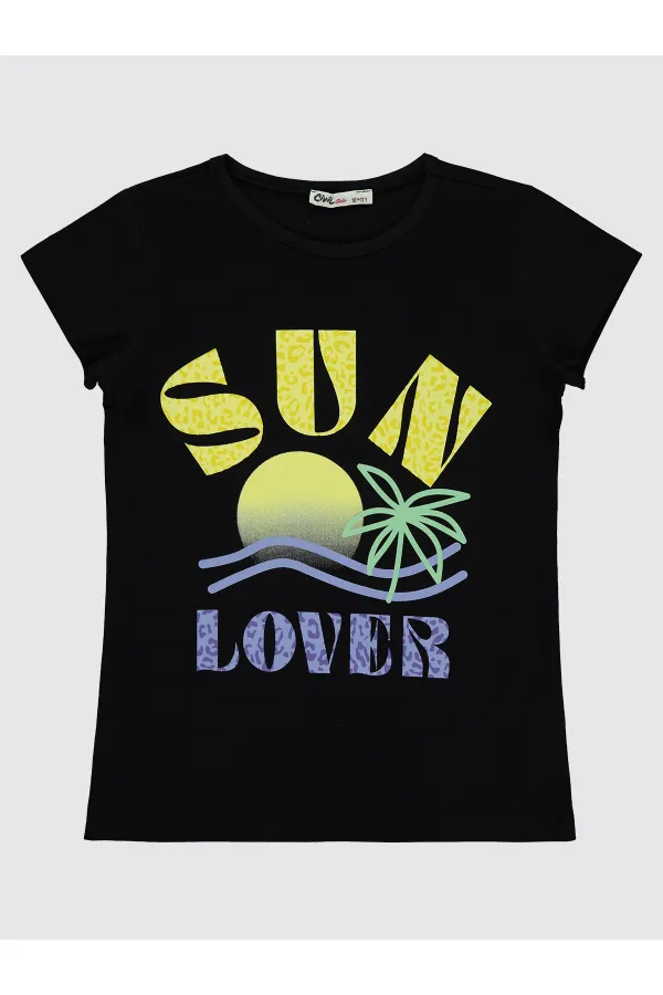 Girls' T-Shirt 10-13 Years Old Black - Pack