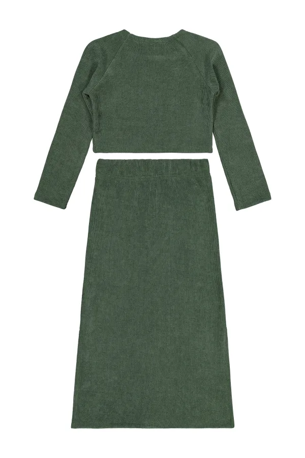 Kız Çocuk Takım 10-13 Yaş Haki - Paket