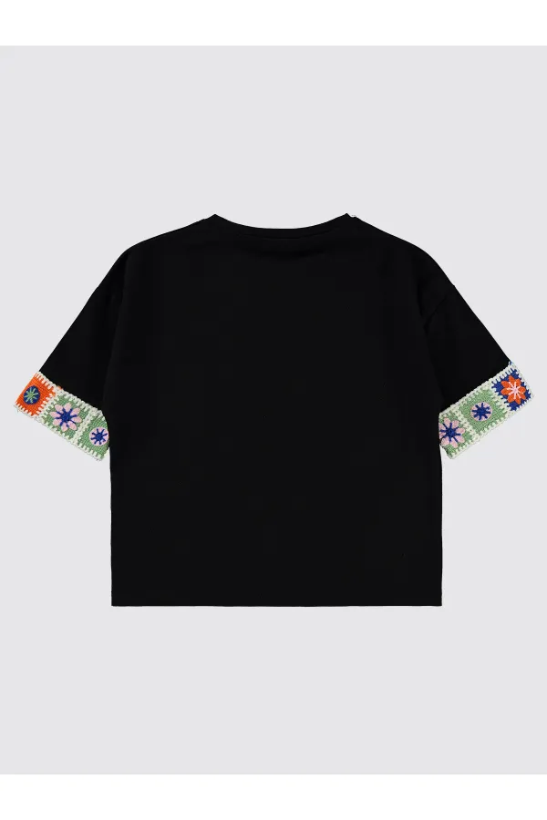 Girls' T-Shirt 10-13 Years Old Black - Pack