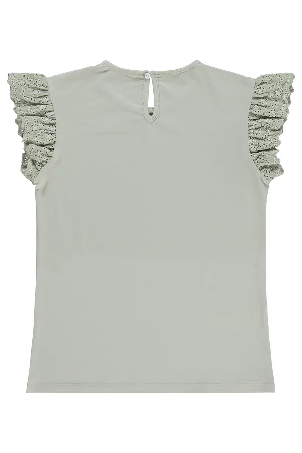 Kız Çocuk Tişört 10-13 Yaş Çağla Yeşili - Paket