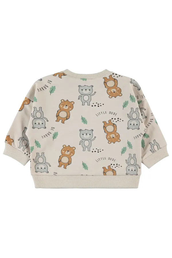 Bebek Sweatshirt 0-24 Ay FilDişi - Paket