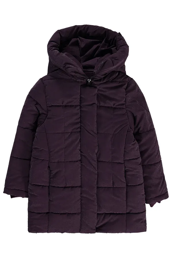 Kız Çocuk Mont 6-9 Yaş Mürdüm - Paket