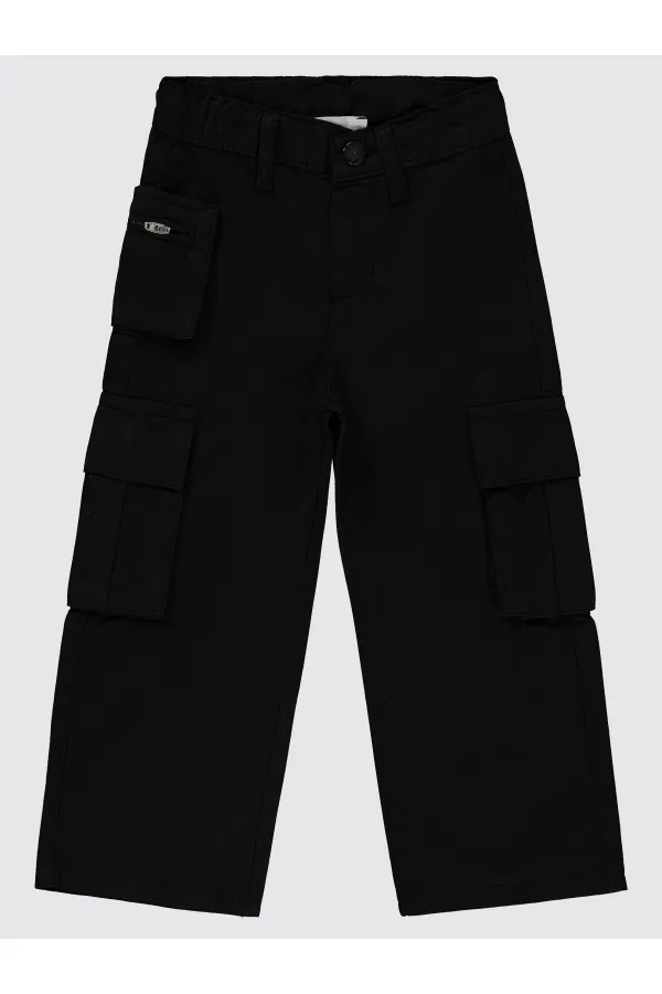 Kız Çocuk Pantolon 2-5 Yaş Siyah - Paket