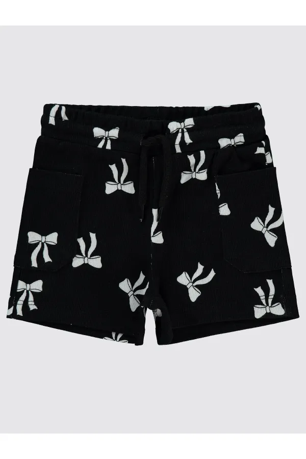 Short noir pour fille de 2 à 5 ans - Emballage