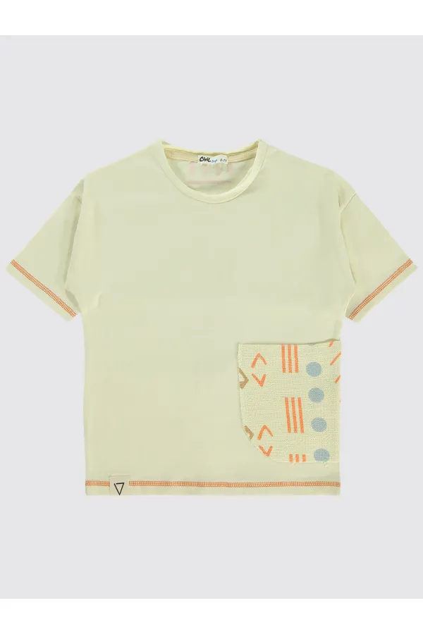 Erkek Çocuk Tişört 6-9 Yaş Ekru - Paket